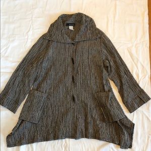 Button Up Trench Coat Style Shirt